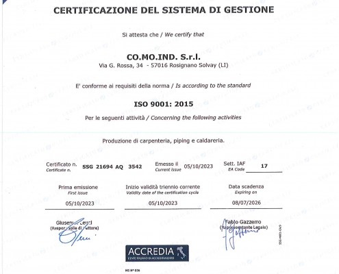 ISO 9001 SSG 21694_AQ 3542